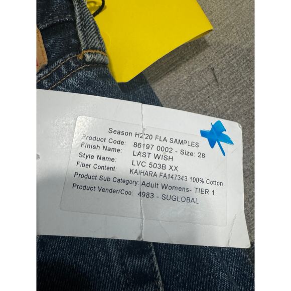 Levi’s Vintage Clothing LVC 503B XX “Last Wish” Sample Jeans Women’s 28 - Picture 5 of 9